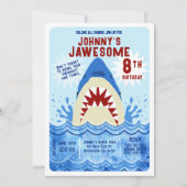 Shark Pool Party Einladung (Vorderseite)