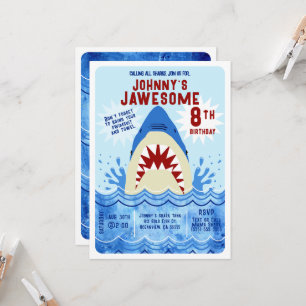Shark Pool Party Einladung