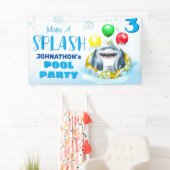 Shark Pool Party Kindergeburtstag Banner (Insitu)