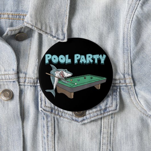 Shark Pool Party Pub Billiard Summer Beach Pool Button (Beispiel)