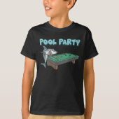Shark Pool Party Pub Billiard Summer Beach Pool T-Shirt (Vorderseite)