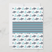 Shark Pool Party Swim Einladung Boys Sommer (Rückseite)