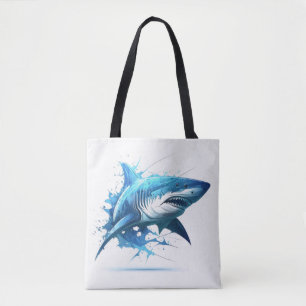 Shark Portrait Tiermalerei Natur im Freien Tasche