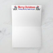 Shark Powered Sleigh Feiertagskarte (Innenseite)