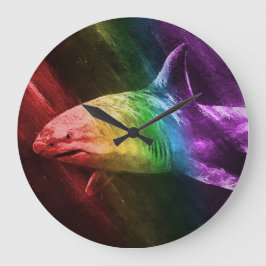 Shark Pride Große Wanduhr