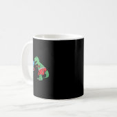 Shark Punching T-rex Dinosaur Funny Fighting Boxin Kaffeetasse (Vorderseite Links)