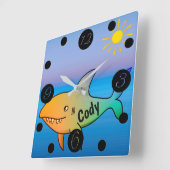 Shark Quadratische Wanduhr (Winkel)