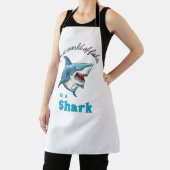 SHARK QUOTE , FUNNY, CARTOON STIL SCHÜRZE (InSitu)