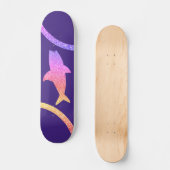 Shark Rainbow Glitzer Lila Skateboard (Vorderseite)