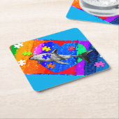 Shark Rechteckiger Pappuntersetzer (angewinkelt)