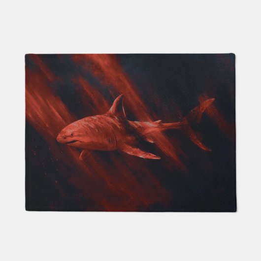 Shark Red 18 x 24 Fußmatte (Vorderseite)