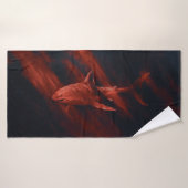 Shark Red 30 X 60 Bath Towel Badehandtuch (Badehandtuch)