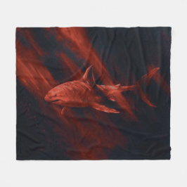 Shark Red 50 x 60 Fleece Blanket