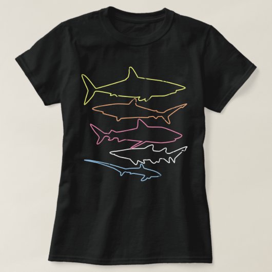 Shark Retro Style Vintag T-Shirt (Design vorne)