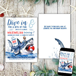 Shark Ride 2 Pool Party Einladung