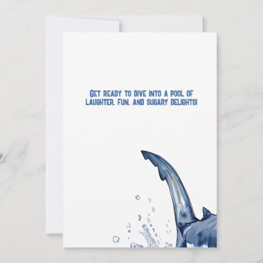 Shark Ride 2 Pool Party Einladung (Rückseite)