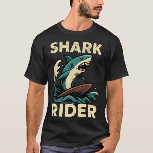 Shark Rider Surfing Vibe family T-Shirt (Vorderseite)
