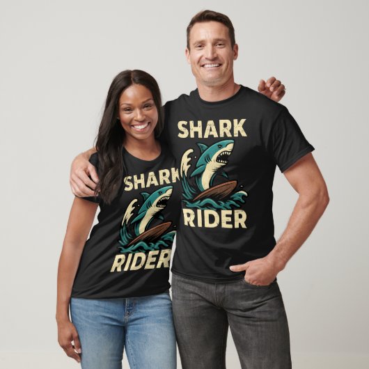 Shark Rider Surfing Vibe family T-Shirt (Unisex)