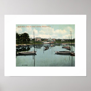 Shark River, Belmar, NJ Vintage Poster