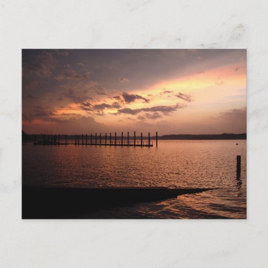 Shark River Belmar Sunset Postcard Postkarte (Vorderseite)