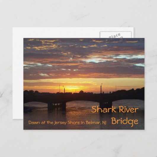 Shark River Bridge Postkarte (Vorne/Hinten)