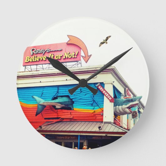 Shark  runde wanduhr (Vorderseite)