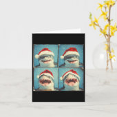 Shark Santa Ocean Animal Fotografy Christmas Sha Karte (Gelbe Blume)
