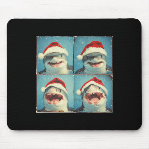 Shark Santa Ocean Animal Fotografy Christmas Sha Mousepad