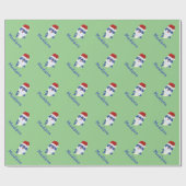 Shark Santa 🦈 Weihnachtskids Spaß Super Ocean Geschenkpapier (Flach)