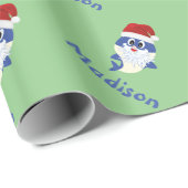 Shark Santa 🦈 Weihnachtskids Spaß Super Ocean Geschenkpapier (Rolleneckpunkt)