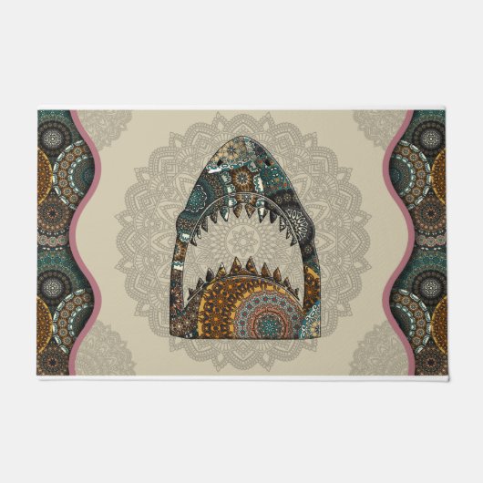 Shark Sasquatch Yeti Themed Door Mat Fußmatte (Vorderseite)