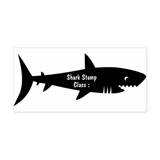 Shark School Class Solid Gummistempel (Prägung)