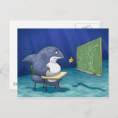 Shark School Postcard Postkarte (Vorne/Hinten)