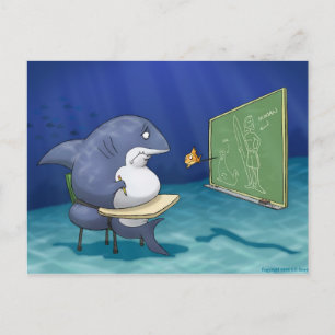 Shark School Postcard Postkarte