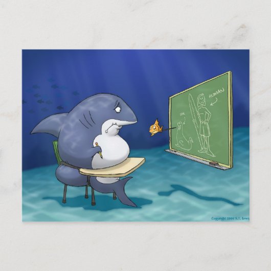 Shark School Postcard Postkarte (Vorderseite)