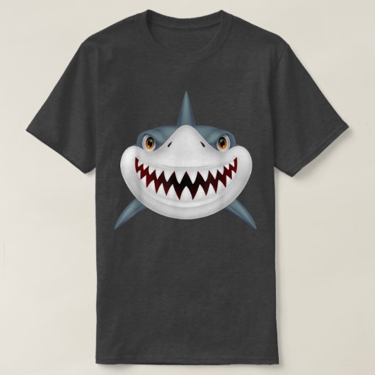 Shark Schwanz Gear Teeth Smile Funny  T-Shirt (Design vorne)
