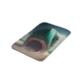 Shark sculpture on the beach badematte (Schrägansicht)