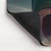 Shark sculpture on the beach mousepad (Ecke)