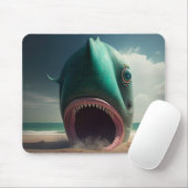 Shark sculpture on the beach mousepad (Mit Mouse)