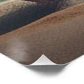 Shark sculpture on the beach poster (Ecke)