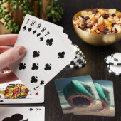 Shark sculpture on the beach spielkarten (In Situ)