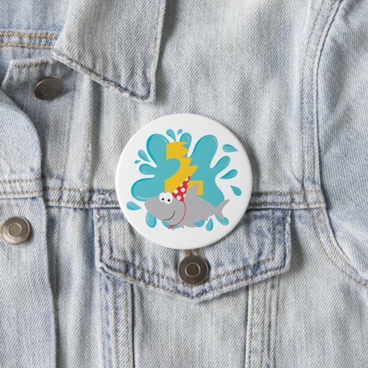 Shark Second Birthday Button (Beispiel)