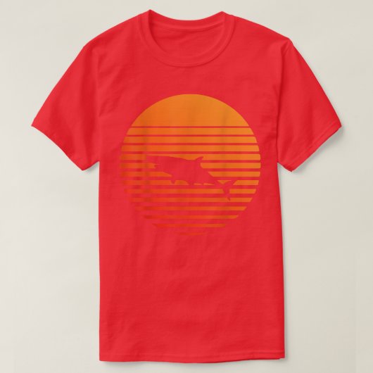 shark Shadow silhouette in front of a Sun T-Shirt (Design vorne)