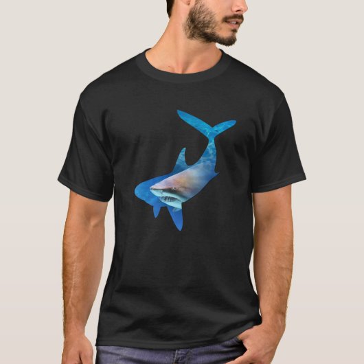 Shark Silhouette 01 Männer Frauen Erwachsene: T-Shirt (Vorderseite)