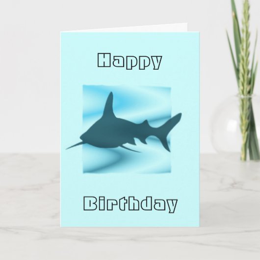 Shark Silhouette Greetings Card Karte (Vorderseite)