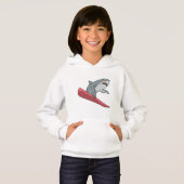 Shark Snowboarder Snowboard Hoodie (Vorne ganz)