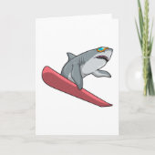 Shark Snowboarder Snowboard Karte (Vorderseite)