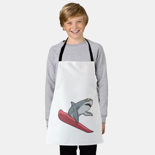 Shark Snowboarder Snowboard Schürze (Getragen)