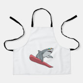Shark Snowboarder Snowboard Schürze (Vorderseite)