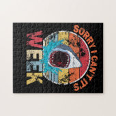 Shark Sorry, dass ich seine Woche Funny Shark Gesc Puzzle (Horizontal)
